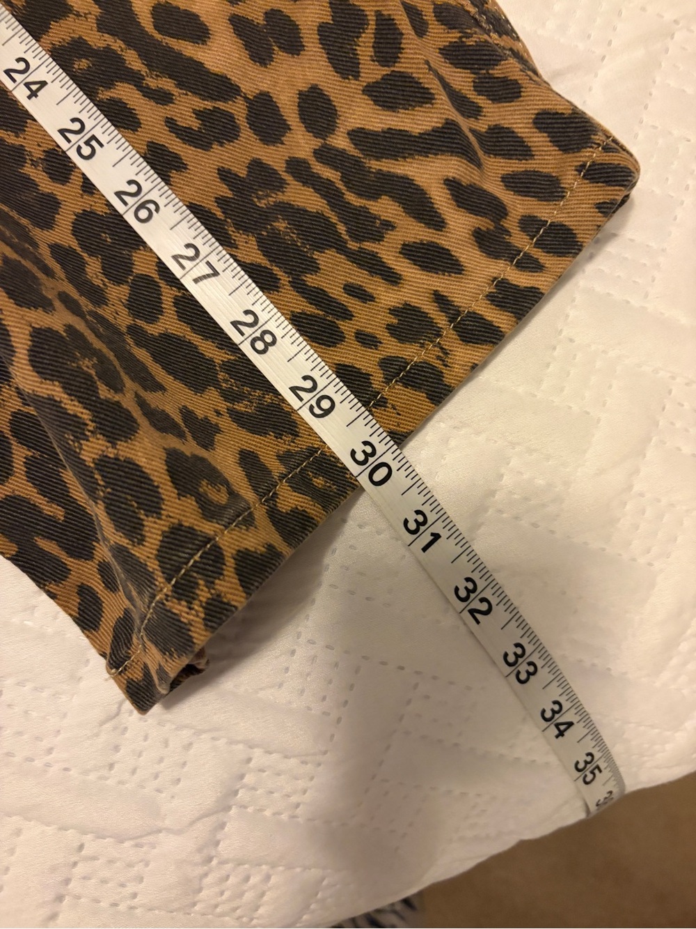 Damson Madder | Leopard Print Wide-Leg Cargo Jeans in Brown/Black NWT - Picture 9 of 9
